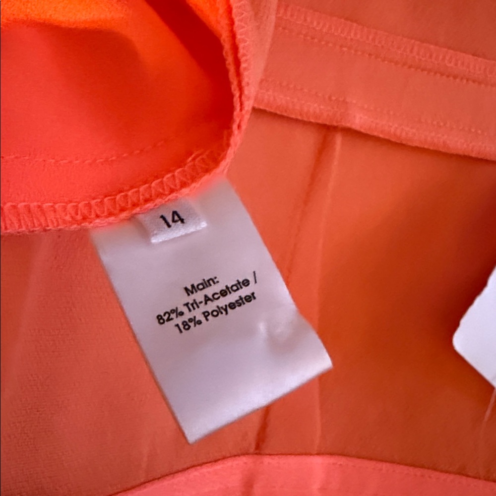🧡NWT Alex Perry High Waist Coral Pleated Shorts - Picture 7 of 9